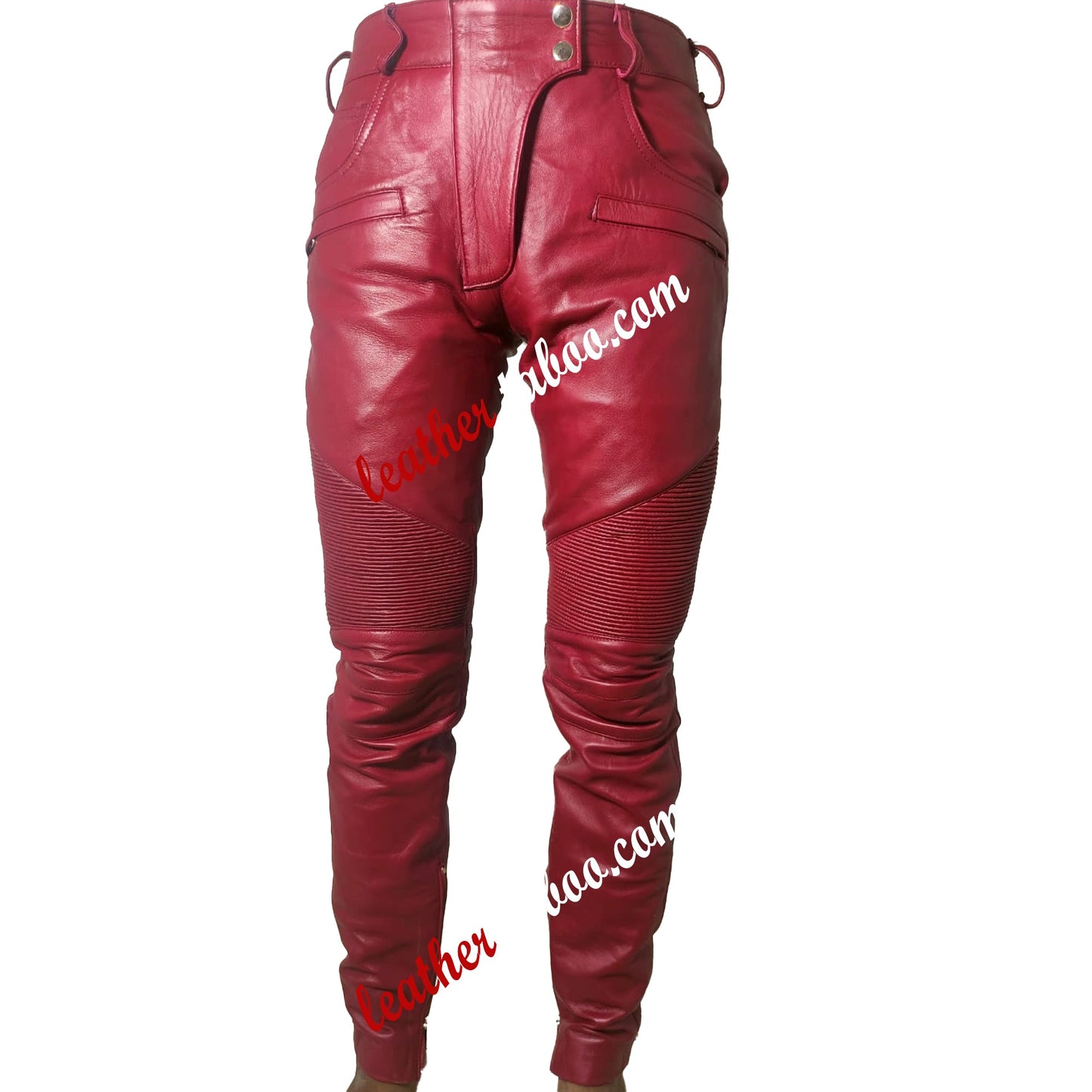 Men’s Genuine Lambskin Hot Style Pants Real Leather Night Club