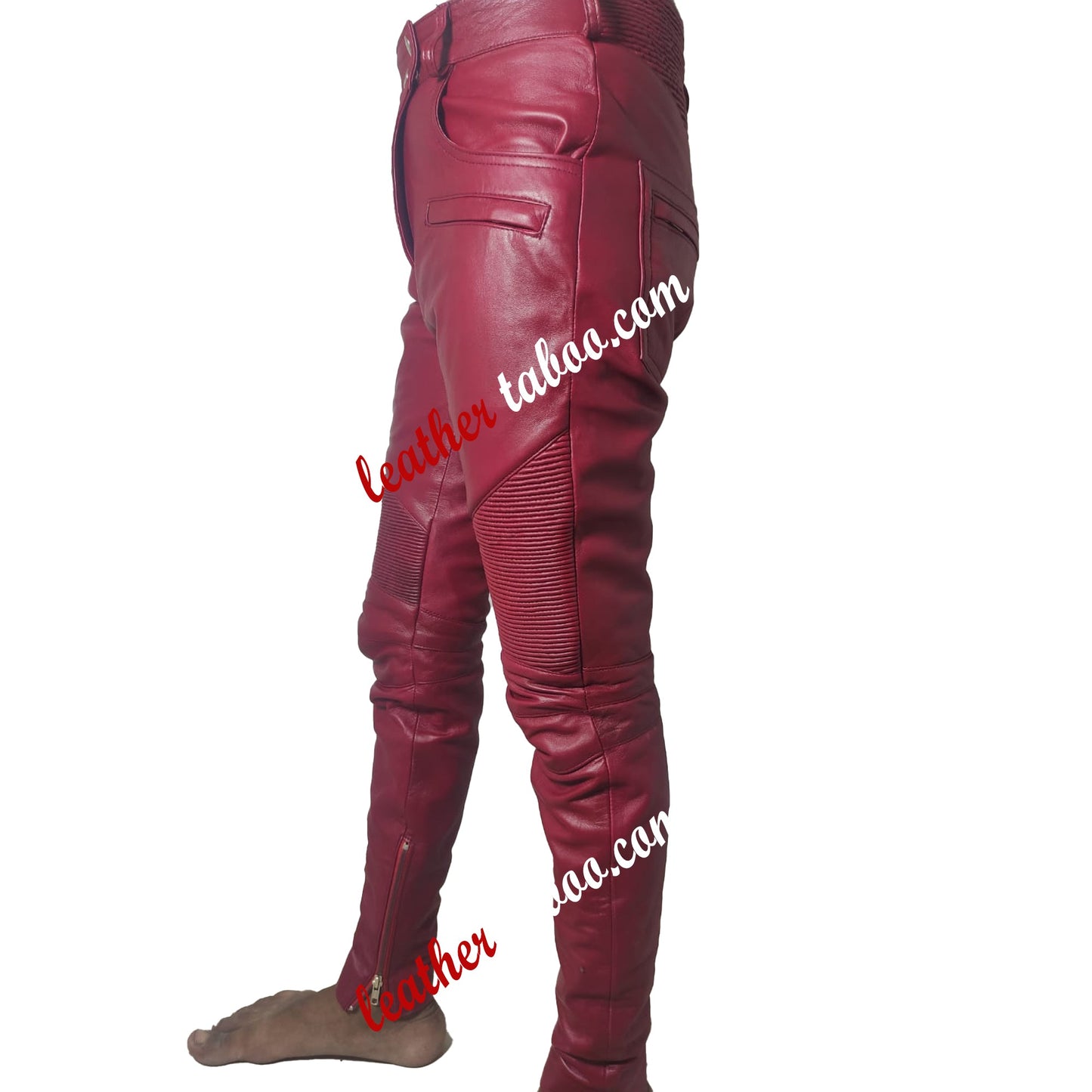 Men’s Genuine Lambskin Hot Style Pants Real Leather Night Club