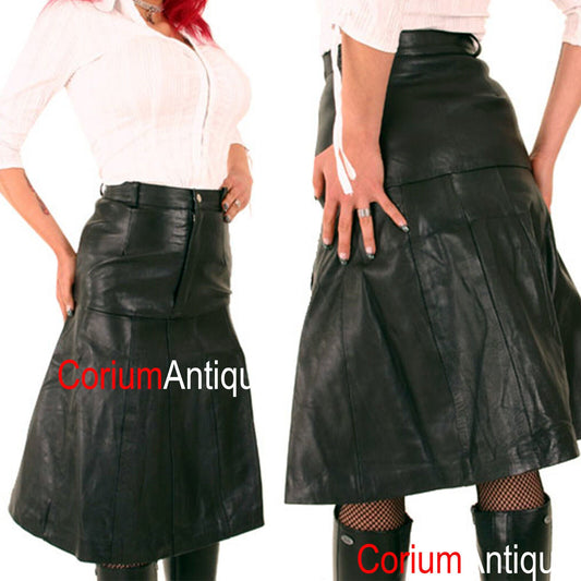 Real Sheep Leather Woman Stylish Skirt For Party wear night club