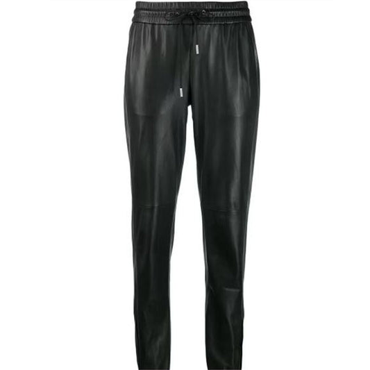 Women 100% Real Genuine Leather Pants Biker Women Motorcycle Sexy Leather Pants