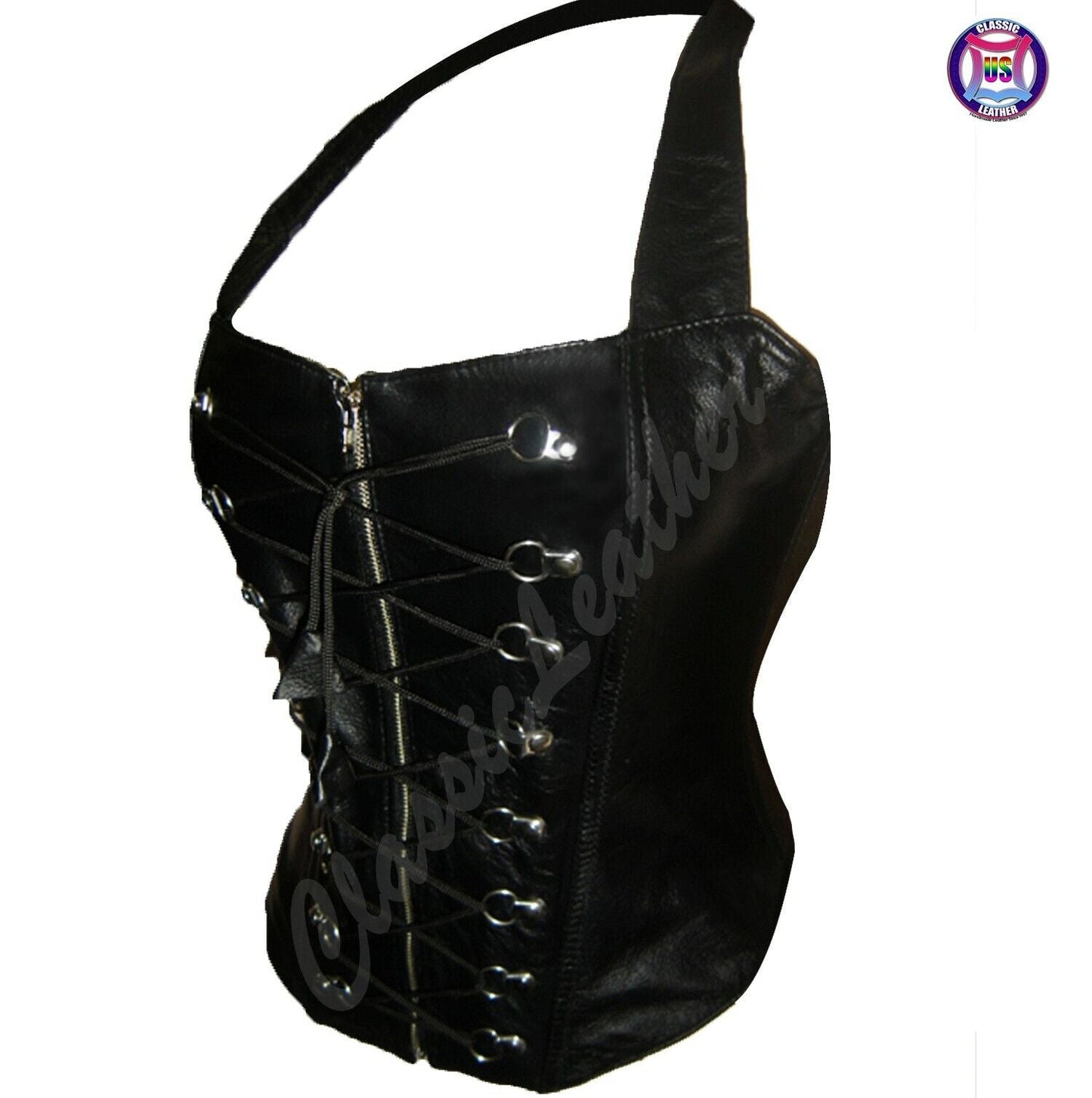 women bustier corset leather Overbust Fajas Steel boned Steampunk Corset Gothic