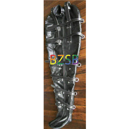 Real Leather Sleeping Bag Bondage Body Bag Bdsm Mummy Seductive Restricted Genui