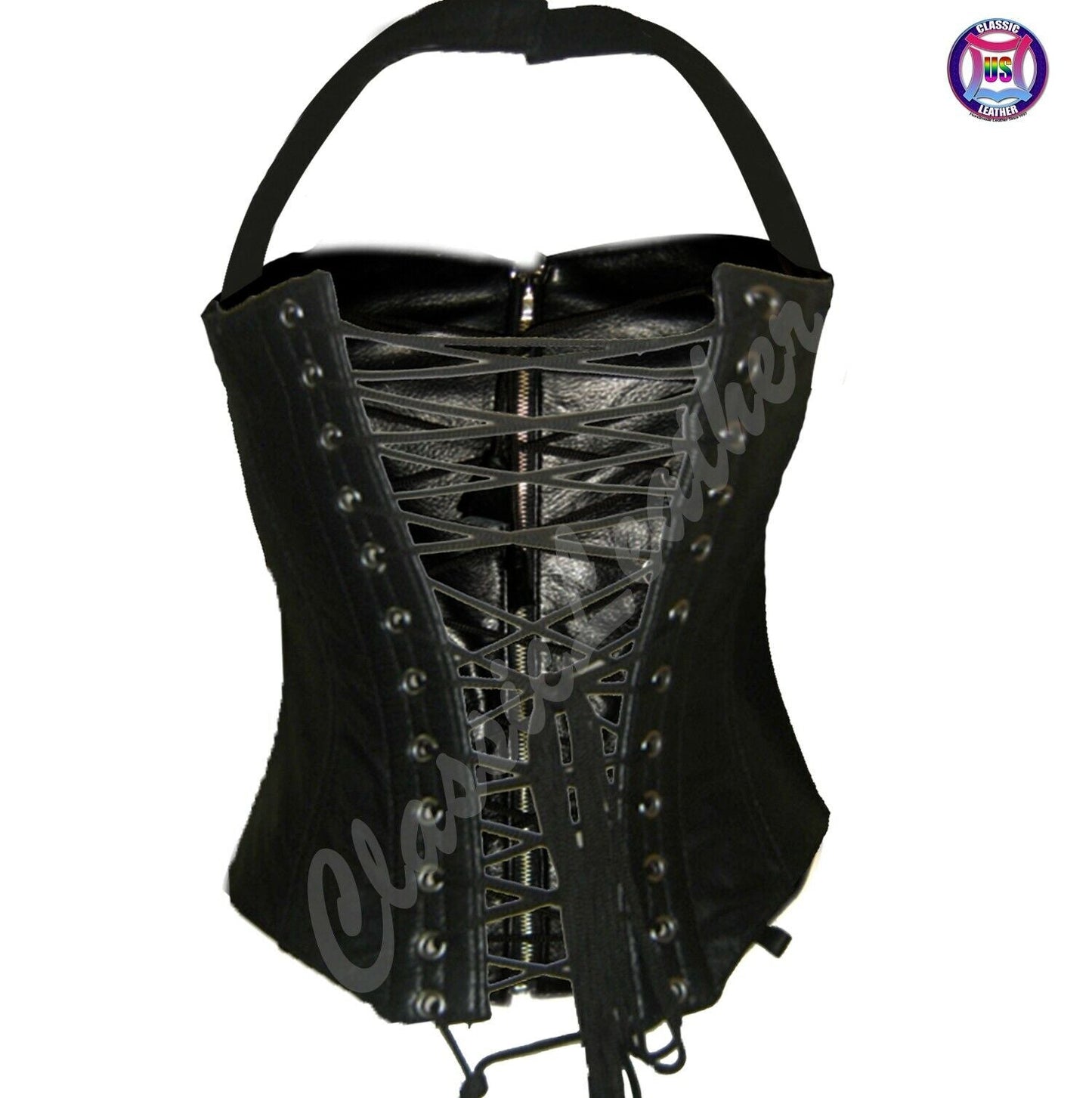 women bustier corset leather Overbust Fajas Steel boned Steampunk Corset Gothic