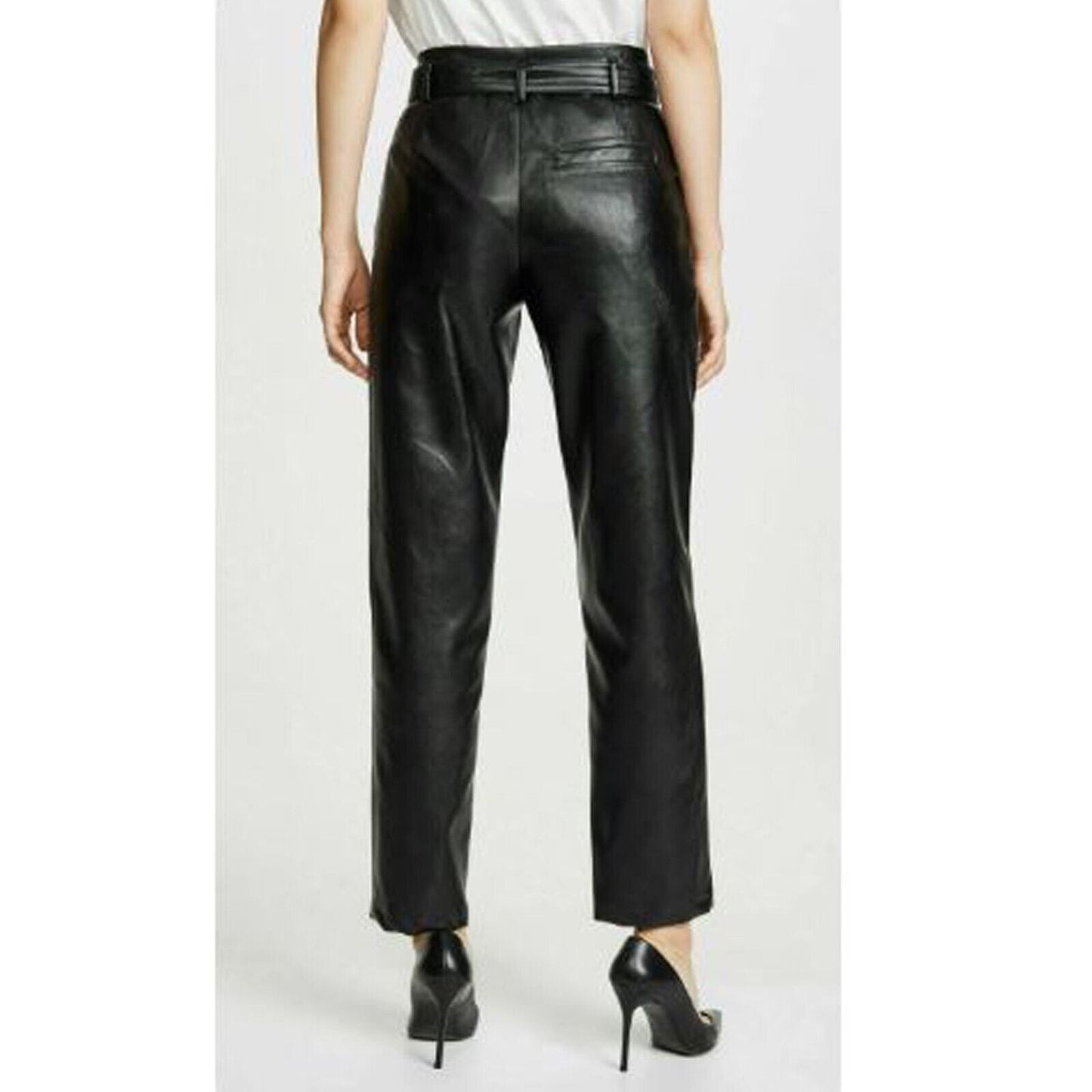 Women Real Leather Pants Gothic Biker Women Motorcycle Slimming Sexy Pants