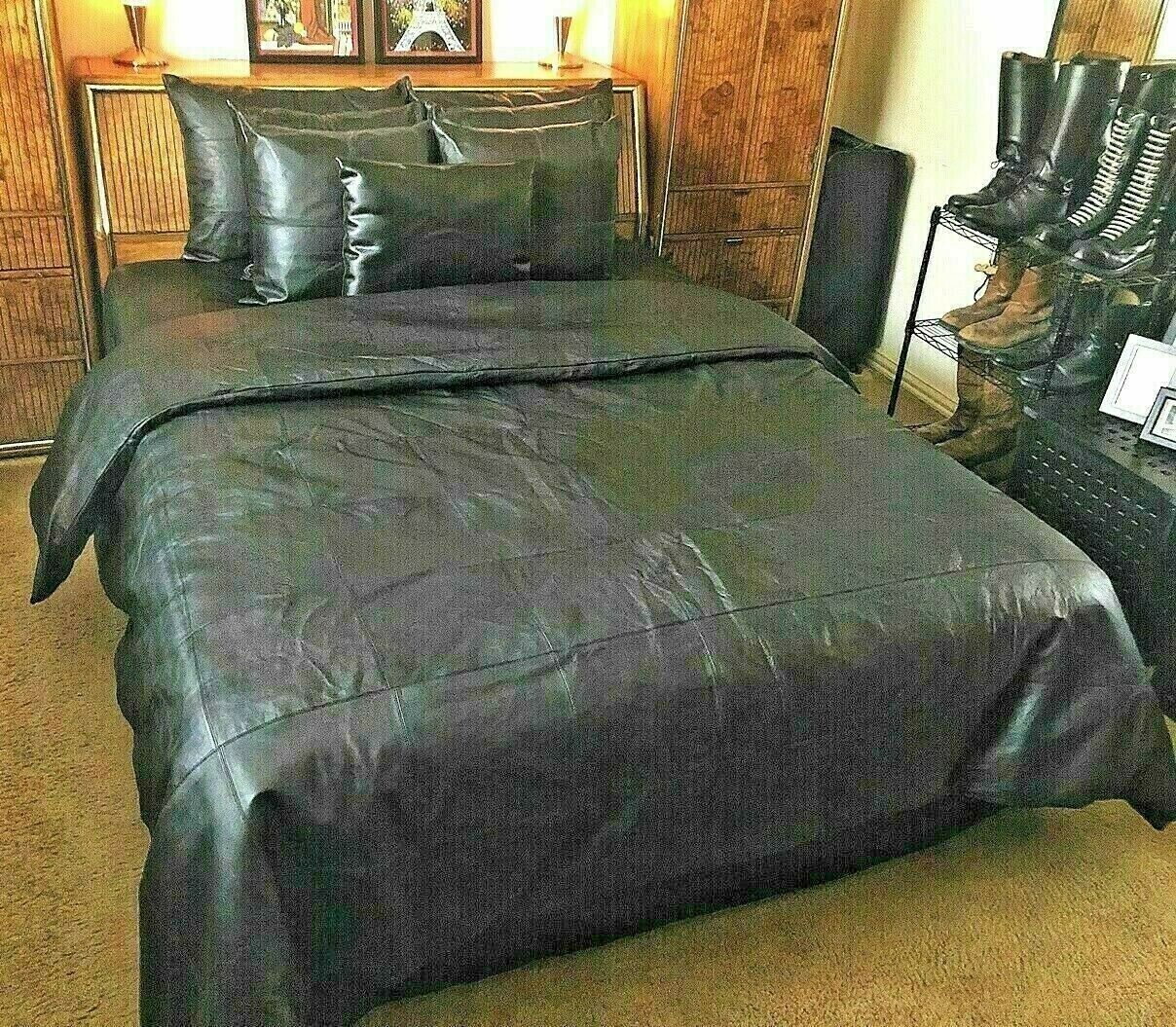 NAPPA LEATHER BEDSHEET PILLOW CASE AND DUVET COVER SINGLE/DOUBLE/KING/SUPER KING