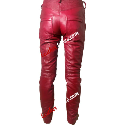 Men’s Genuine Lambskin Hot Style Pants Real Leather Night Club